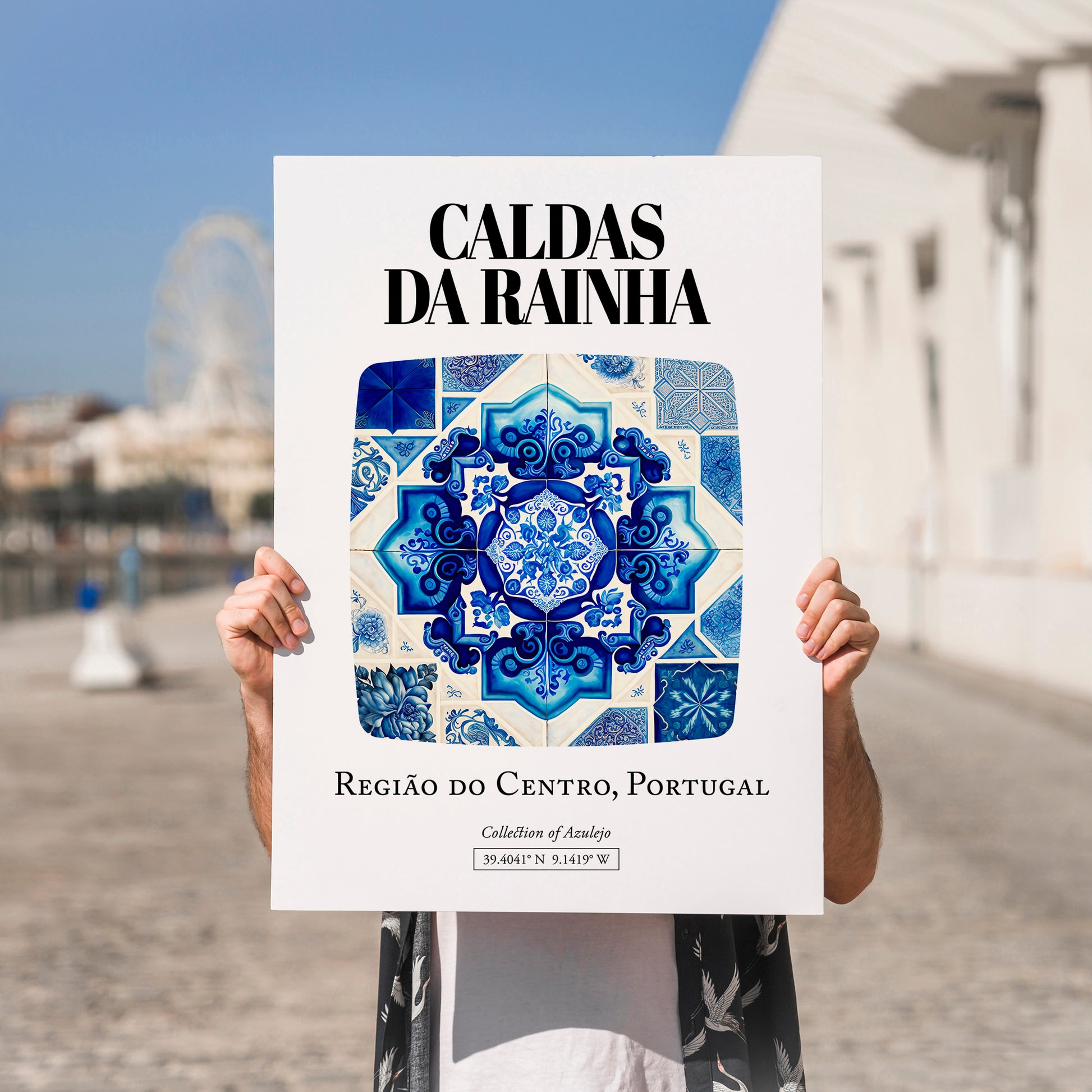 Caldas Da Rainha, Portugal – Away From Home Poster, no-text version framed in wood