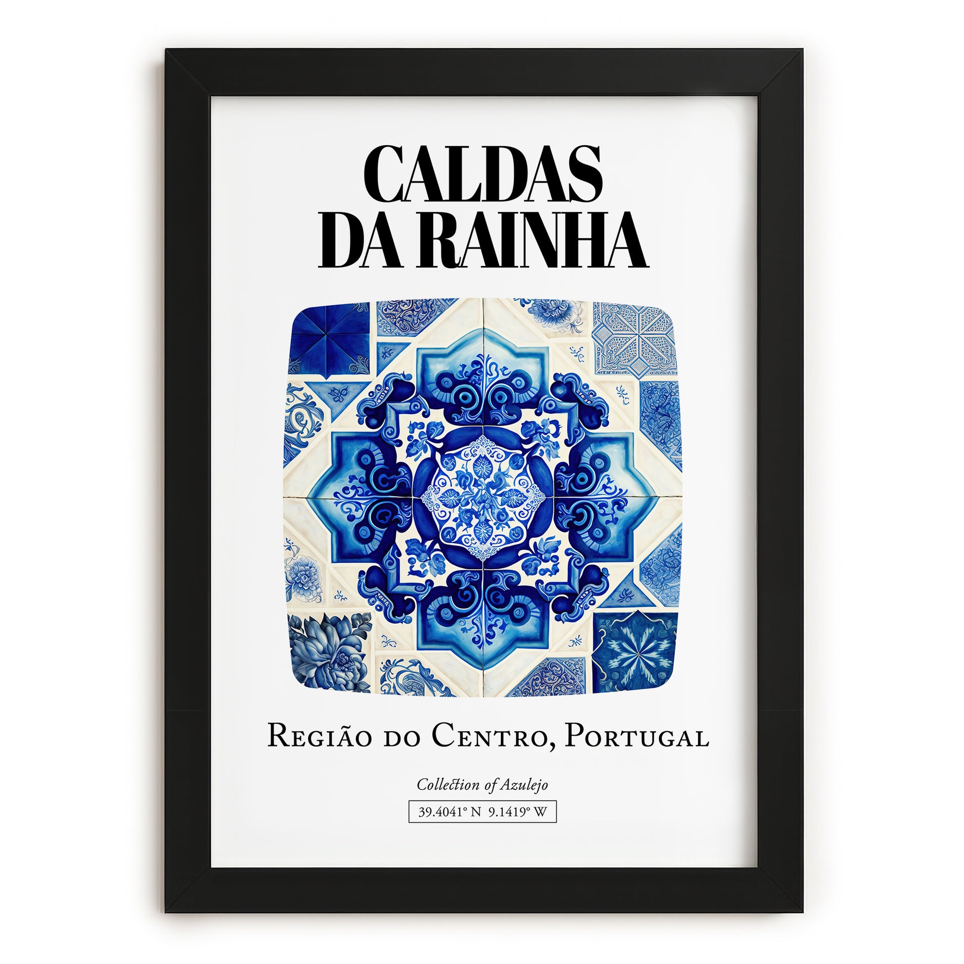 Caldas Da Rainha, Portugal – Away From Home Poster, in sleek black frame