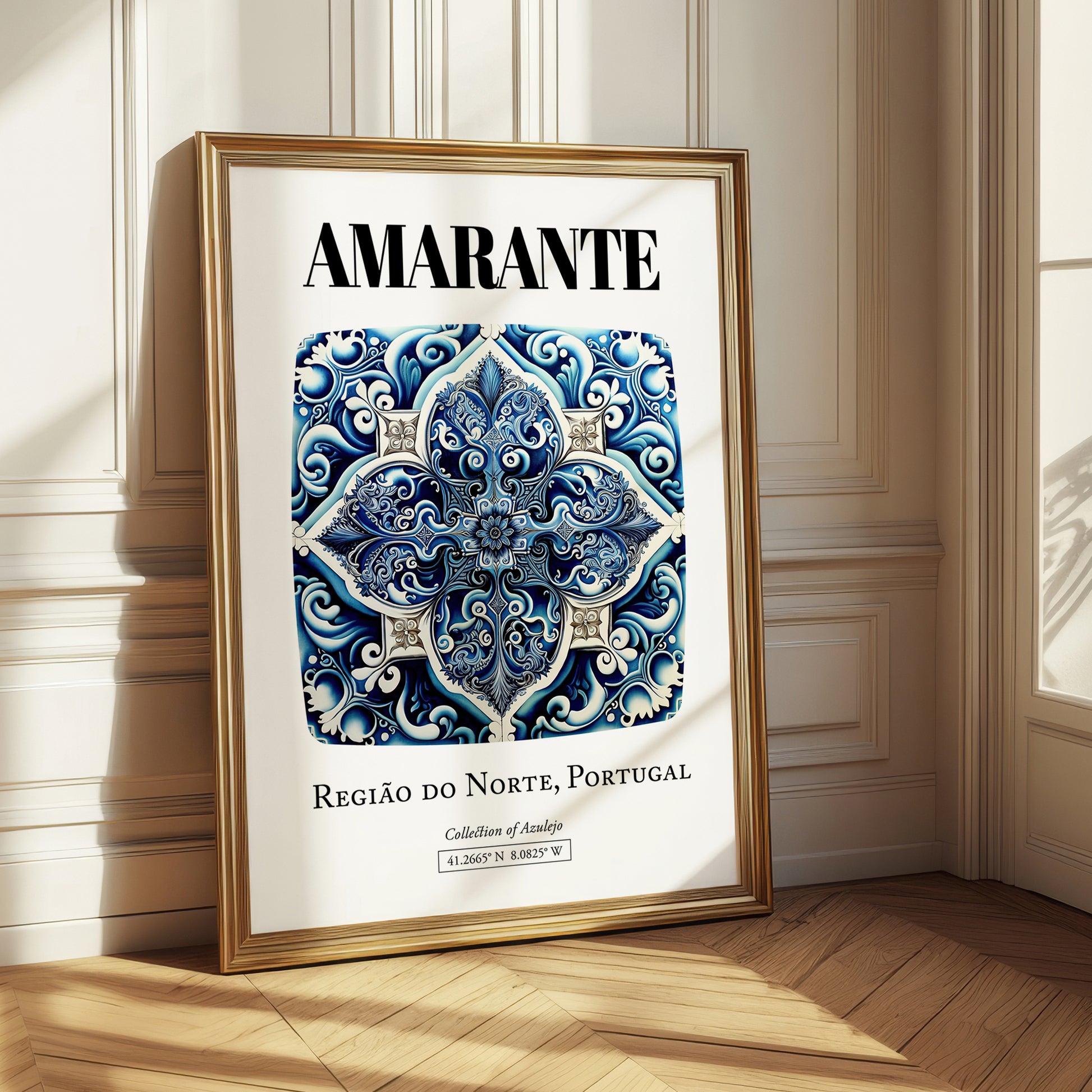 Amarante, Portugal – Travel Print, styled in a charming Paris street view