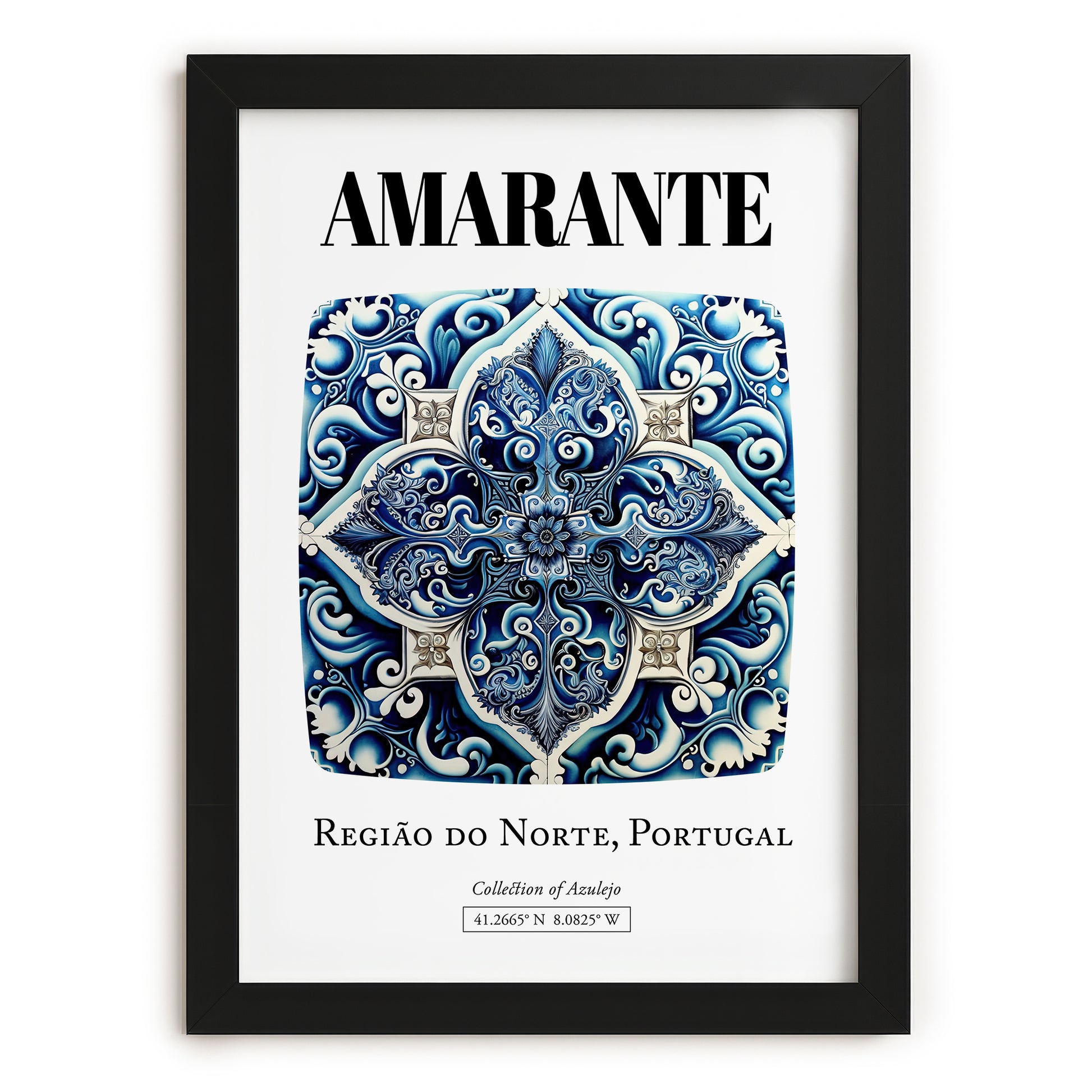 Amarante, Portugal – Travel Print, in sleek black frame