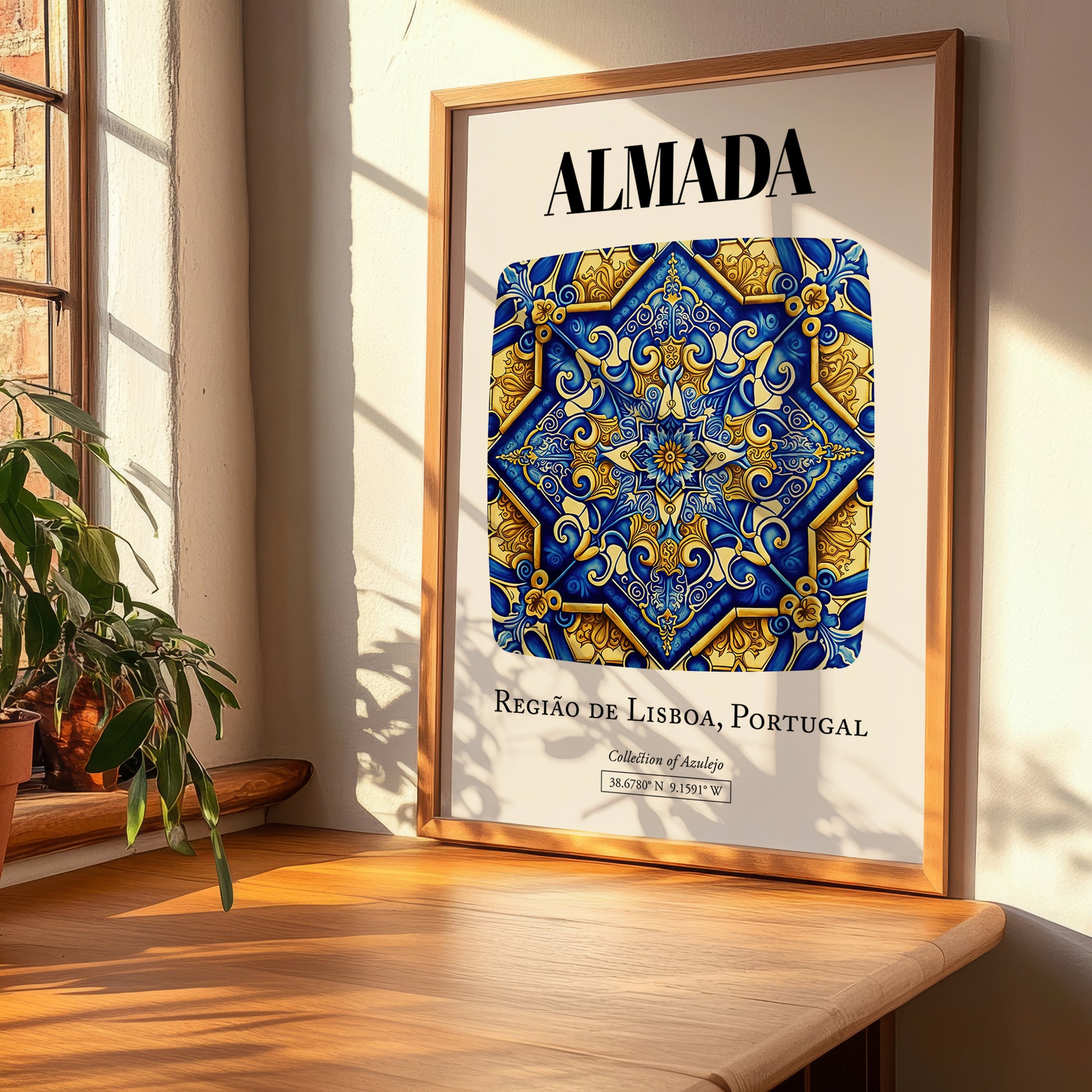 Almada, Portugal – Travel Poster, clean layout with no caption