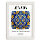 Almada, Portugal – Travel Poster, placed in minimal white frame