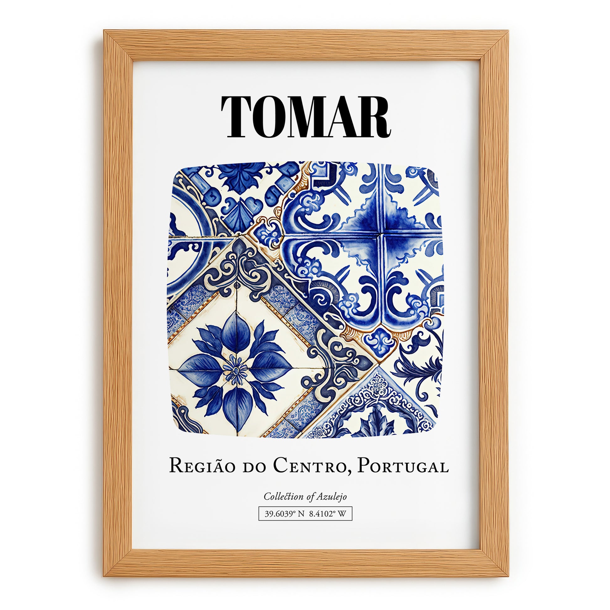 Tomar, Portugal – Travel Memories Wall Print, set in oak frame