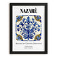 Nazaré, Portugal – Retro Travel Poster, in sleek black frame