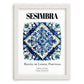 Sesimbra, Portugal – Travel Print, placed in minimal white frame