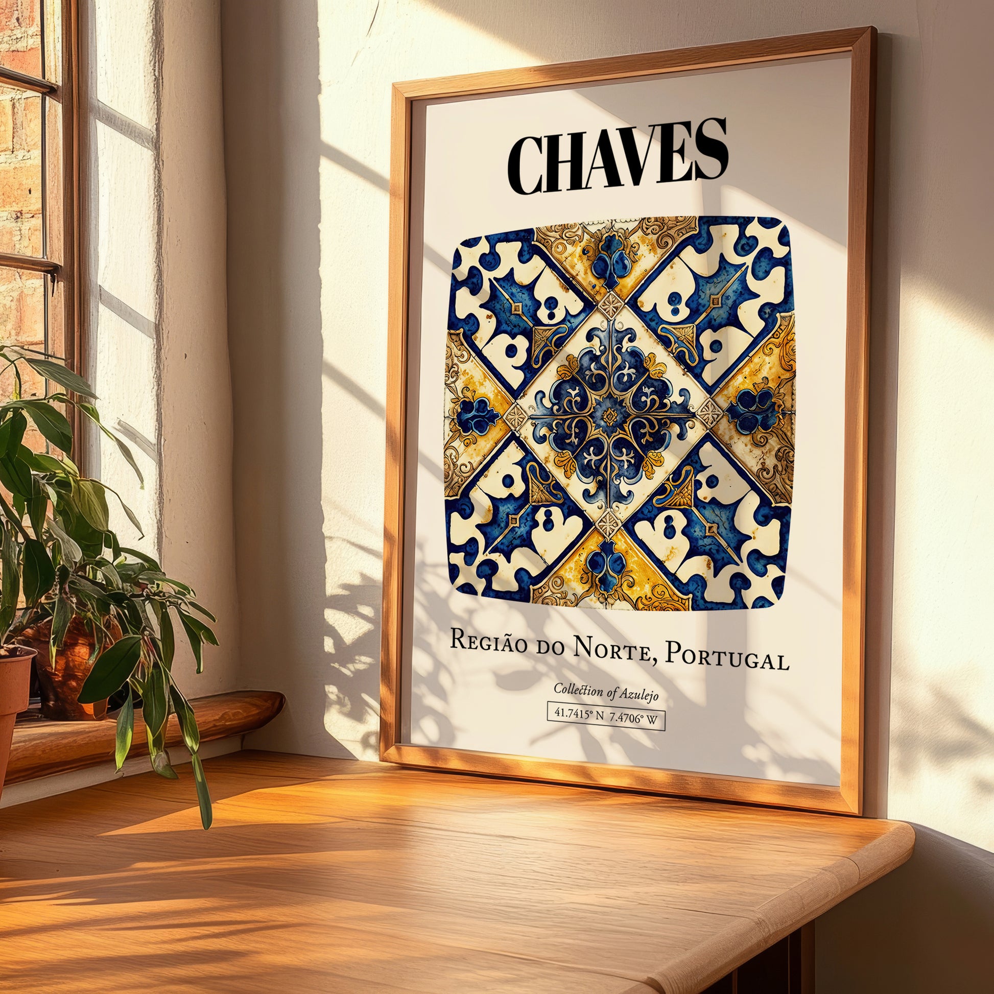 Chaves, Portugal – Travel Print, clean layout with no caption