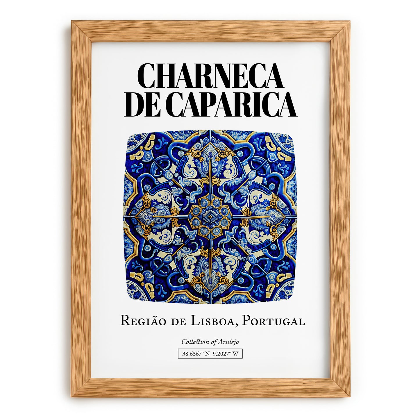 Charneca De Caparica, Portugal – Wanderlust Wall Decor, set in oak frame