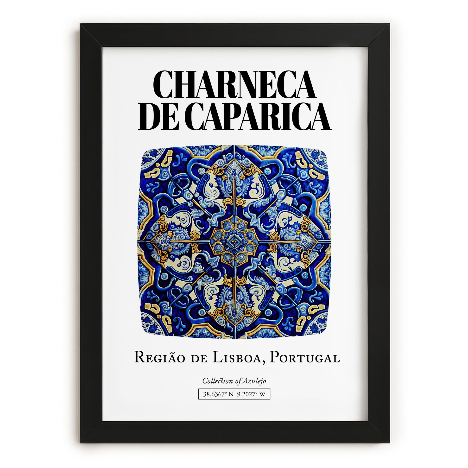 Charneca De Caparica, Portugal – Wanderlust Wall Decor, in sleek black frame