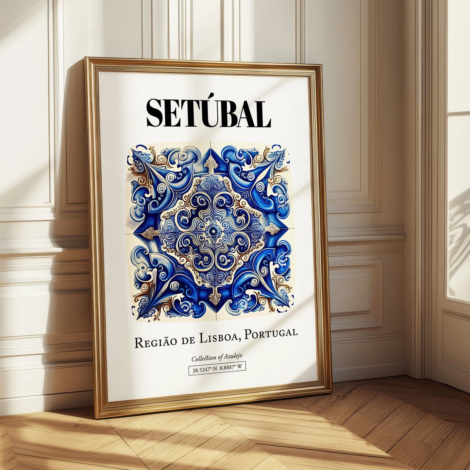 Setúbal, Portugal – Travel Poster, styled in a charming Paris street view
