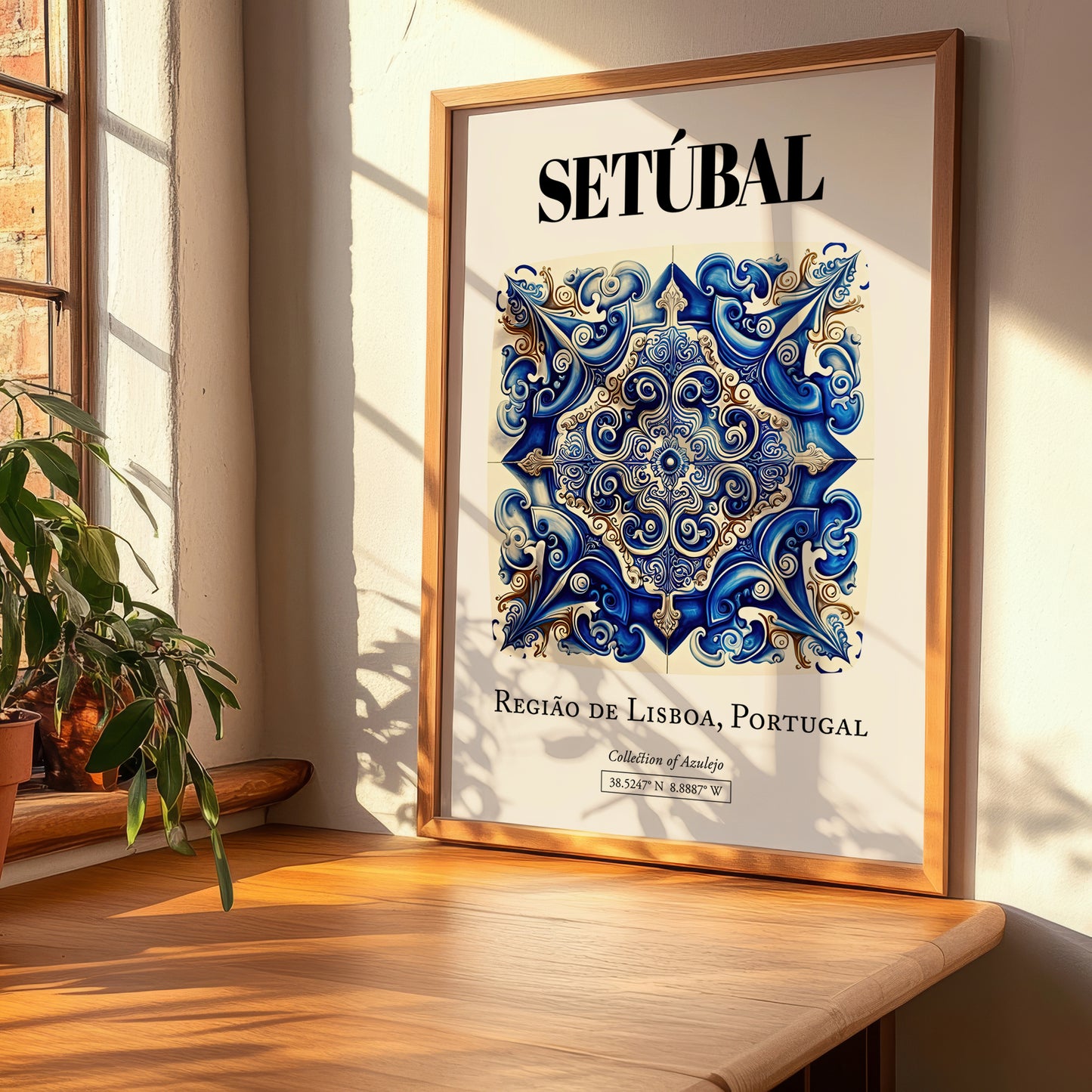 Setúbal, Portugal – Travel Poster, clean layout with no caption