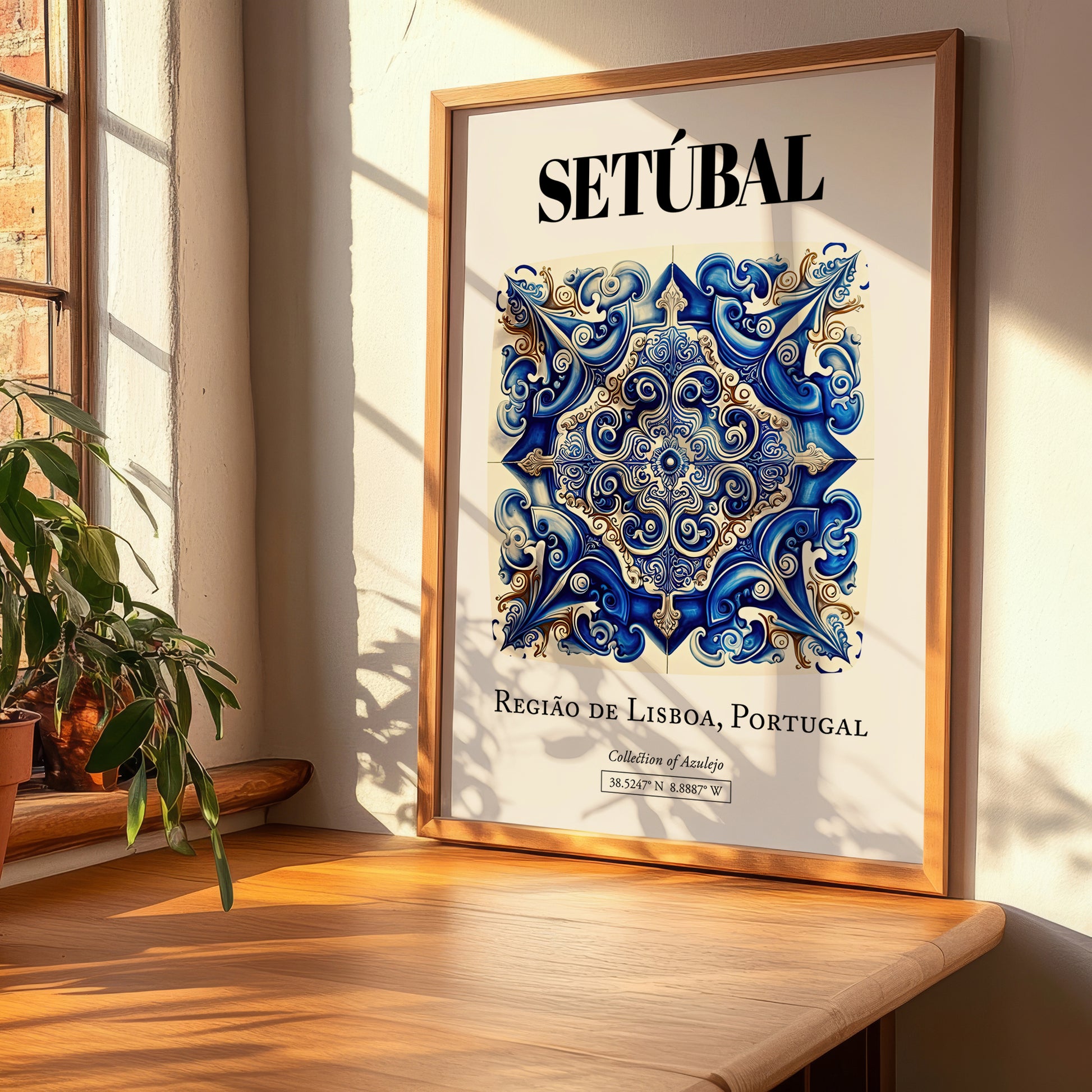 Setúbal, Portugal – Travel Poster, clean layout with no caption