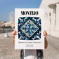 Montijo, Portugal – Travel Destination Art, no-text version framed in wood