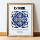 Estoril, Portugal – Travel Wall Art, in wooden frame leaning on the floor