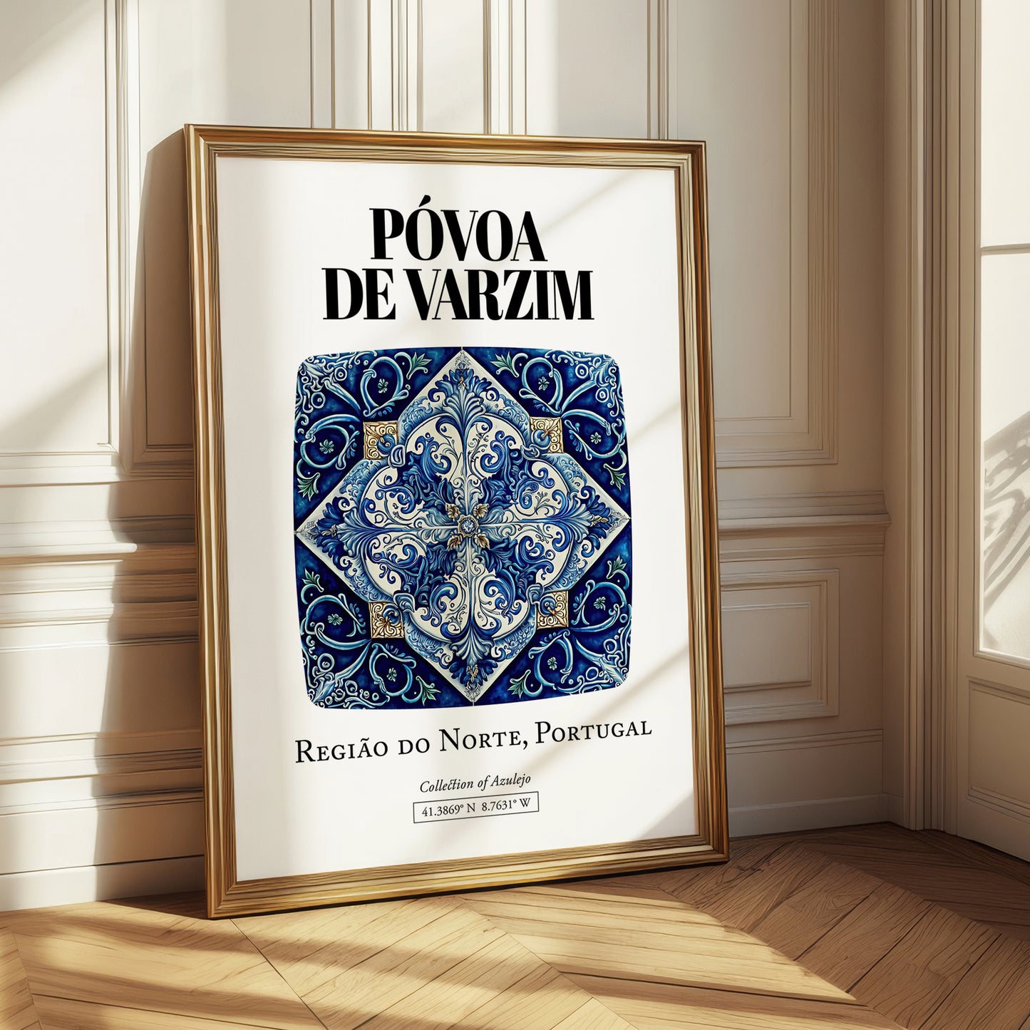 Póvoa De Varzim, Portugal – Travel Print, styled in a charming Paris street view