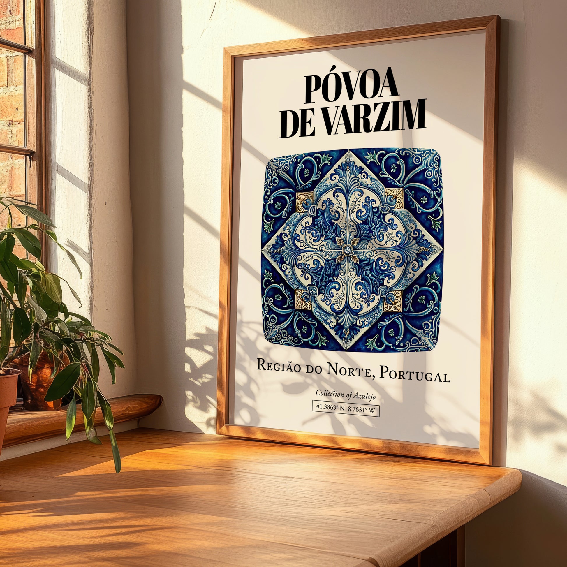 Póvoa De Varzim, Portugal – Travel Print, clean layout with no caption