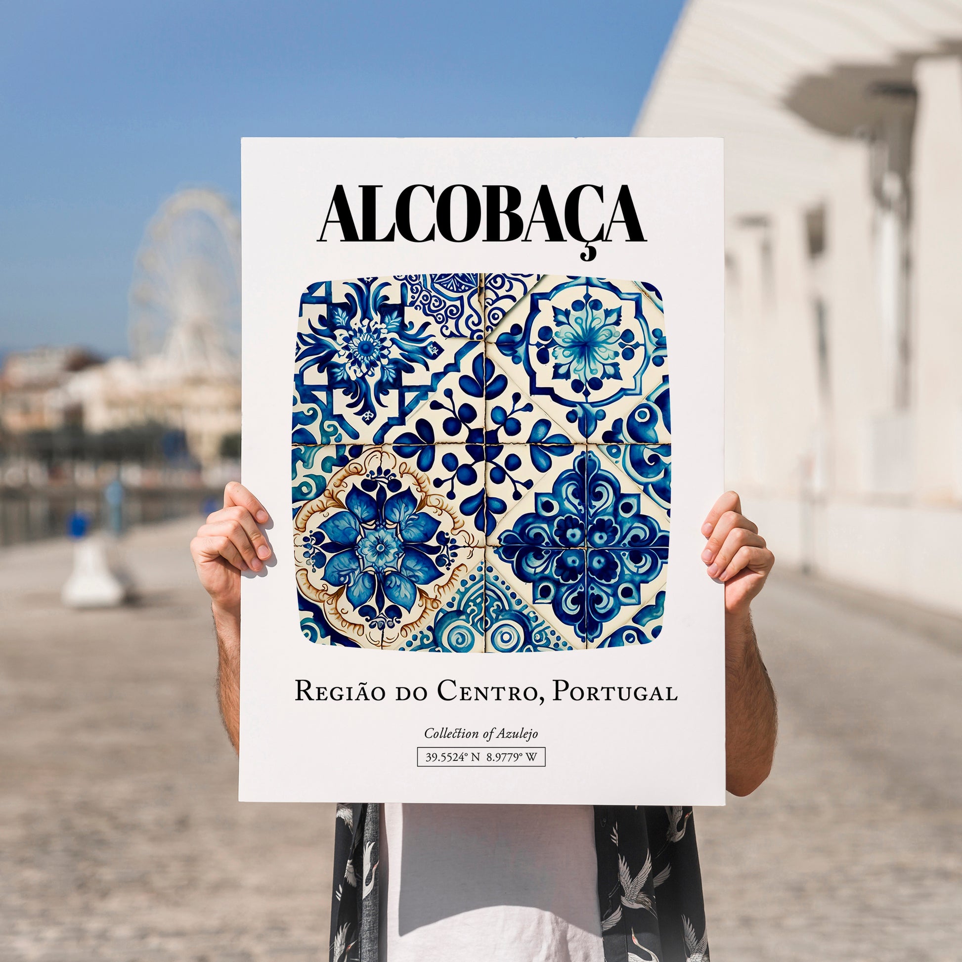 Alcobaça, Portugal – Travel Print, no-text version framed in wood