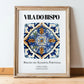 Vila Do Bispo, Portugal – Travel Poster, in wooden frame leaning on the floor