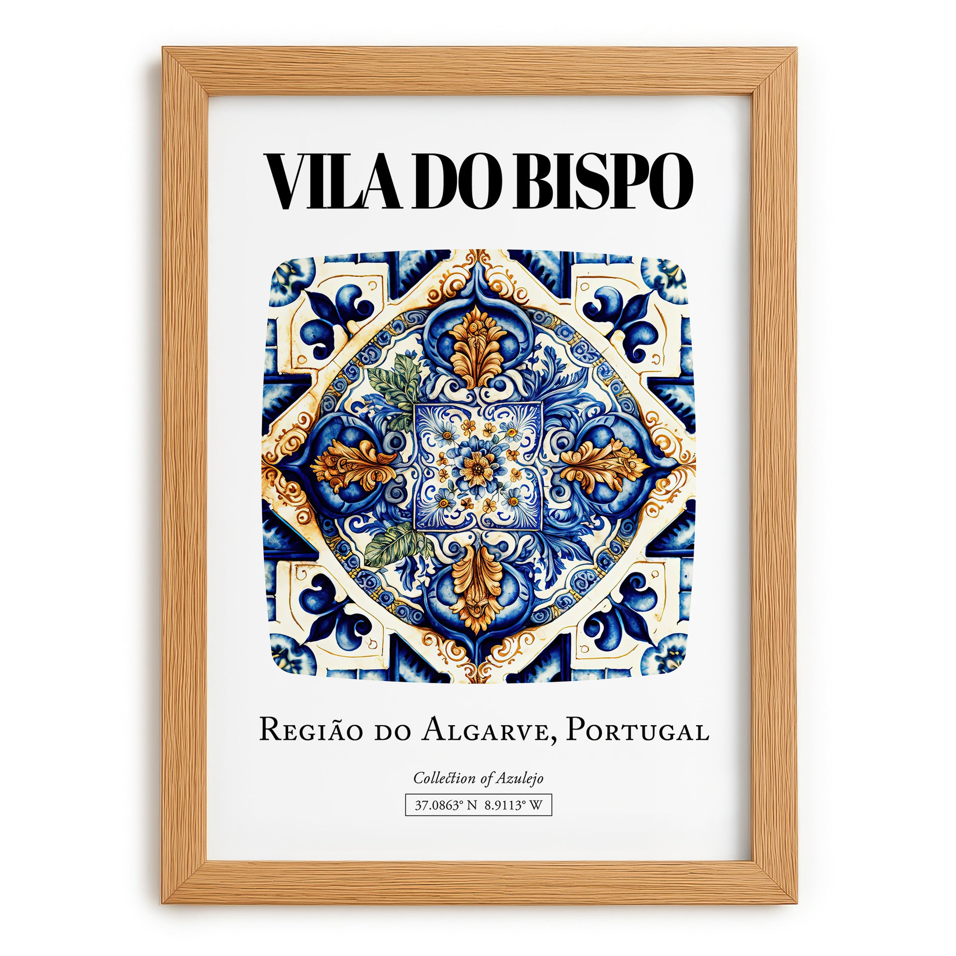 Vila Do Bispo, Portugal – Travel Poster, set in oak frame