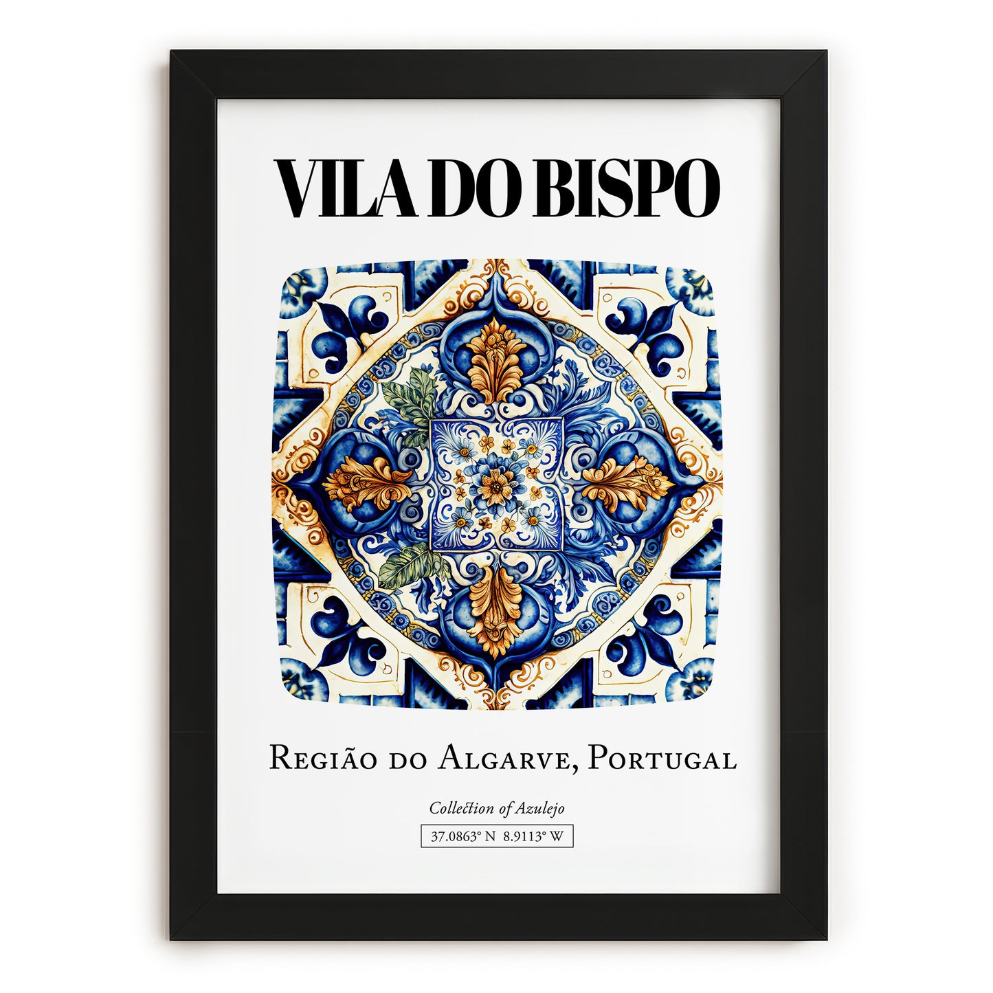 Vila Do Bispo, Portugal – Travel Poster, in sleek black frame