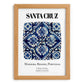 Santa Cruz, Portugal – Minimalist Travel Print, set in oak frame