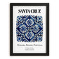 Santa Cruz, Portugal – Minimalist Travel Print, in sleek black frame