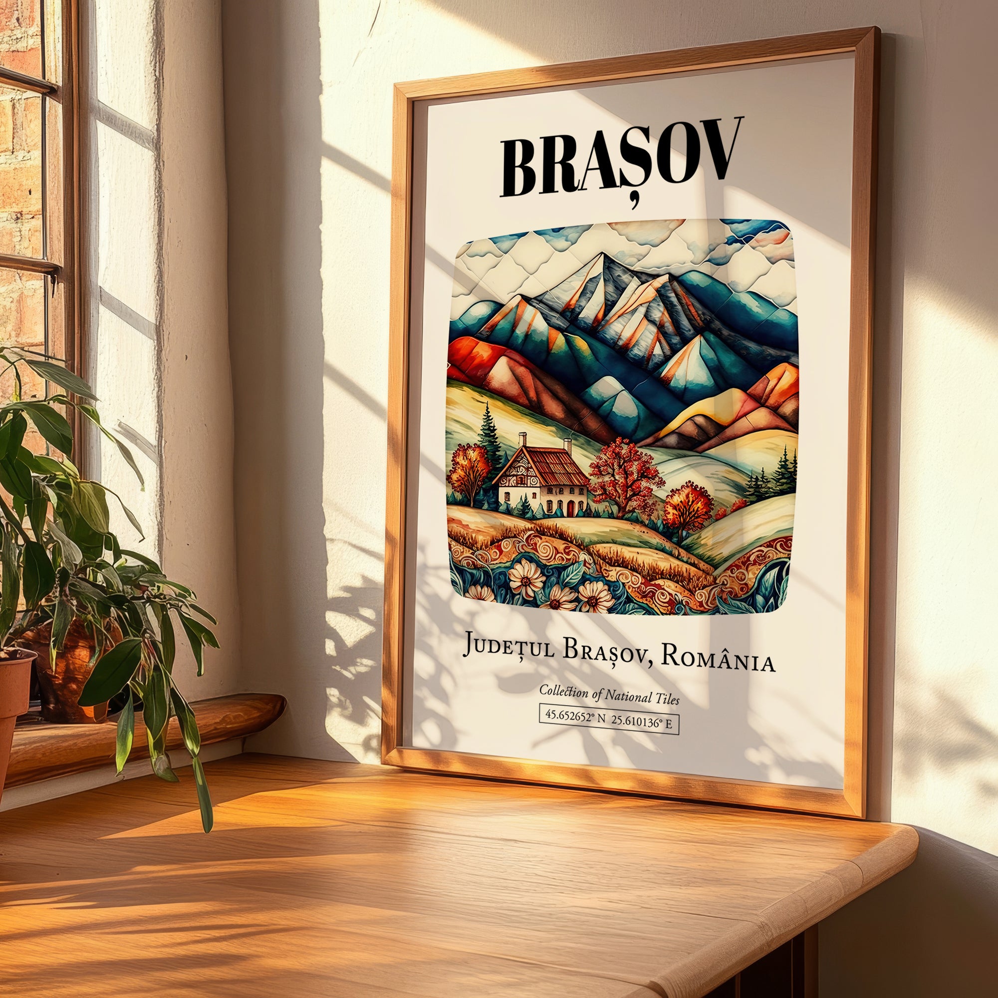 Brașov, Romania – Travel Print, clean layout with no caption