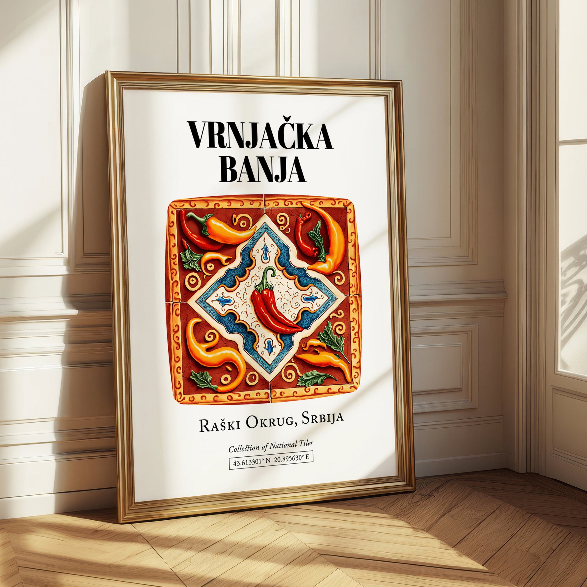 Vrnjačka Banja, Serbia – Retro Travel Poster, styled in a charming Paris street view