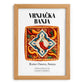 Vrnjačka Banja, Serbia – Retro Travel Poster, set in oak frame