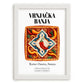 Vrnjačka Banja, Serbia – Retro Travel Poster, placed in minimal white frame