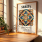 Srbija, Serbia – Vintage Travel Poster, clean layout with no caption