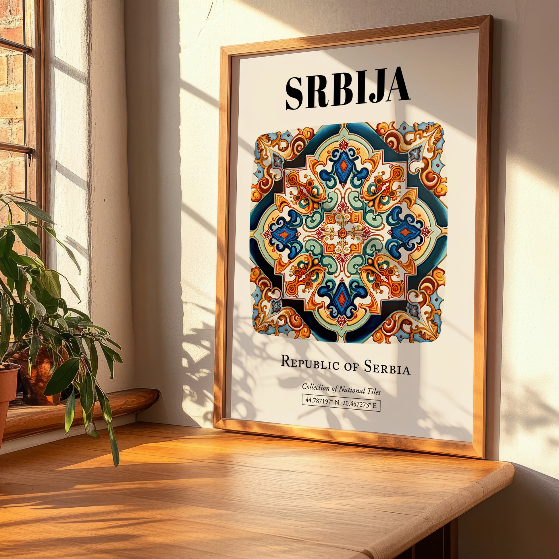 Srbija, Serbia – Vintage Travel Poster, clean layout with no caption