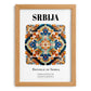 Srbija, Serbia – Vintage Travel Poster, set in oak frame