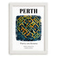 Perth, Scotland – Travel Poster, placed in minimal white frame