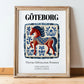 Göteborg, Sweden – Dream Destination Decor, in wooden frame leaning on the floor