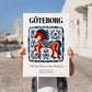 Göteborg, Sweden – Dream Destination Decor, no-text version framed in wood