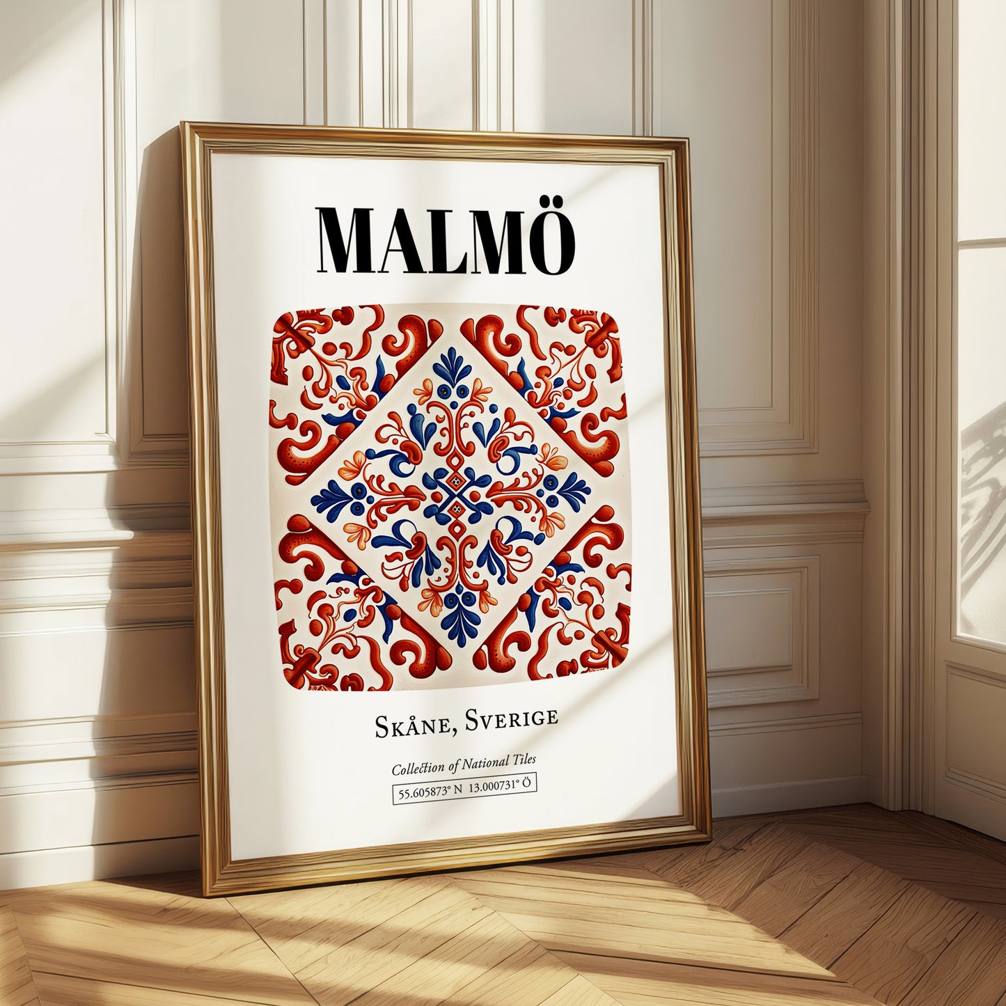 Malmö, Sweden – Travel Memories Wall Print, styled in a charming Paris street view