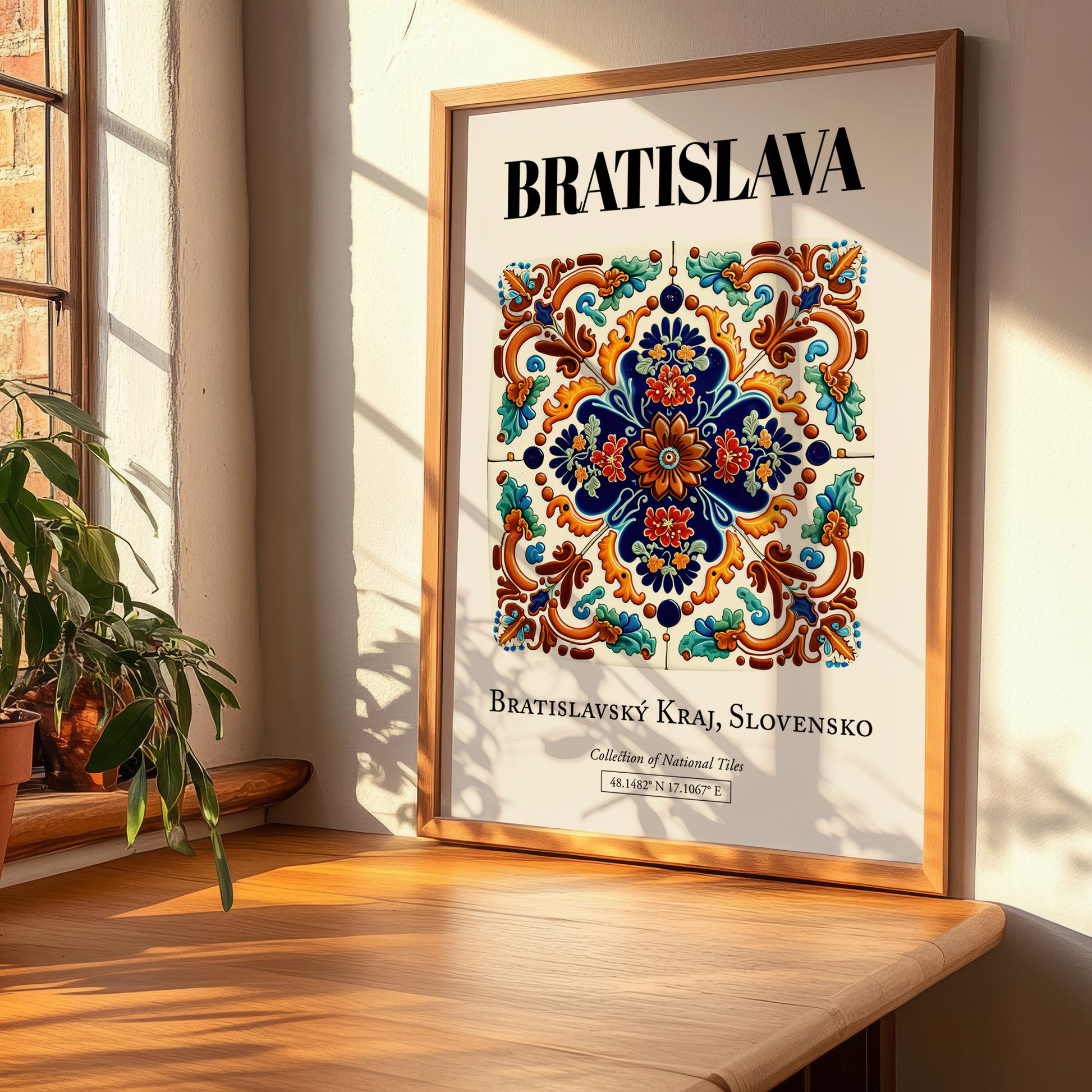 Bratislava, Slovakia – Travel Print, clean layout with no caption