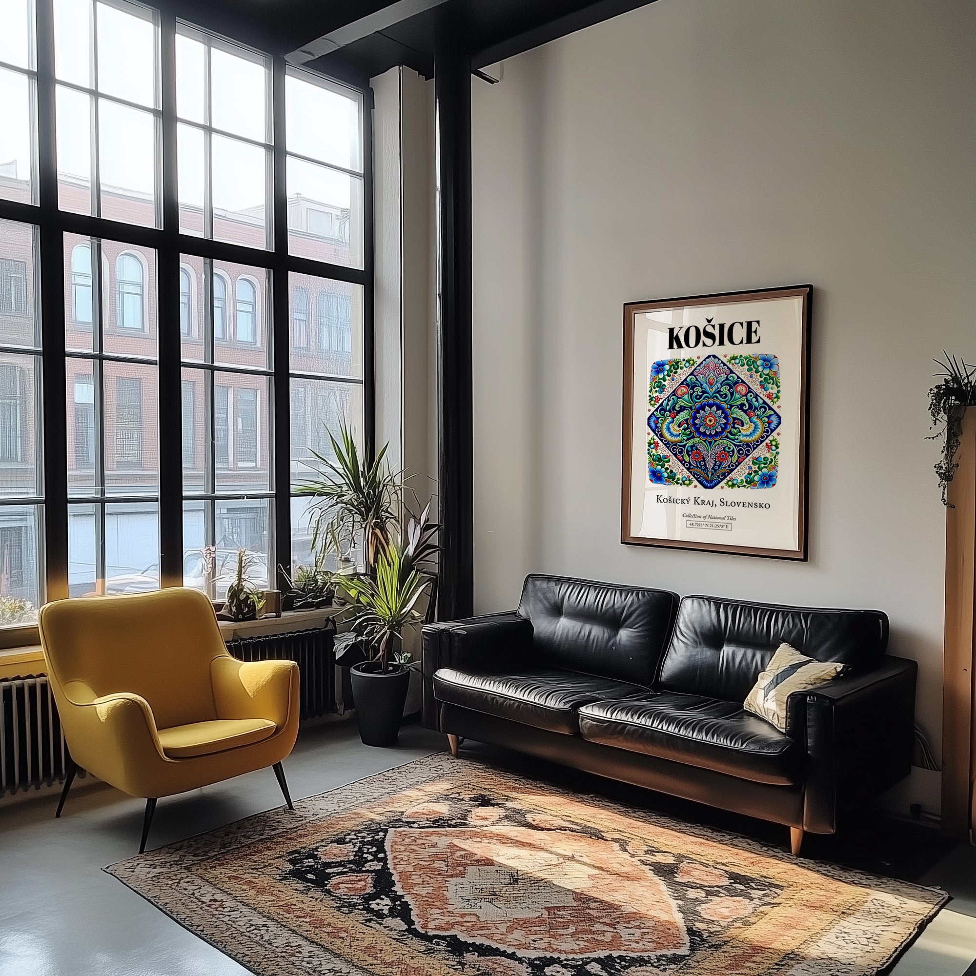 Košice, Slovakia – Travel Print, unframed on coastal sand