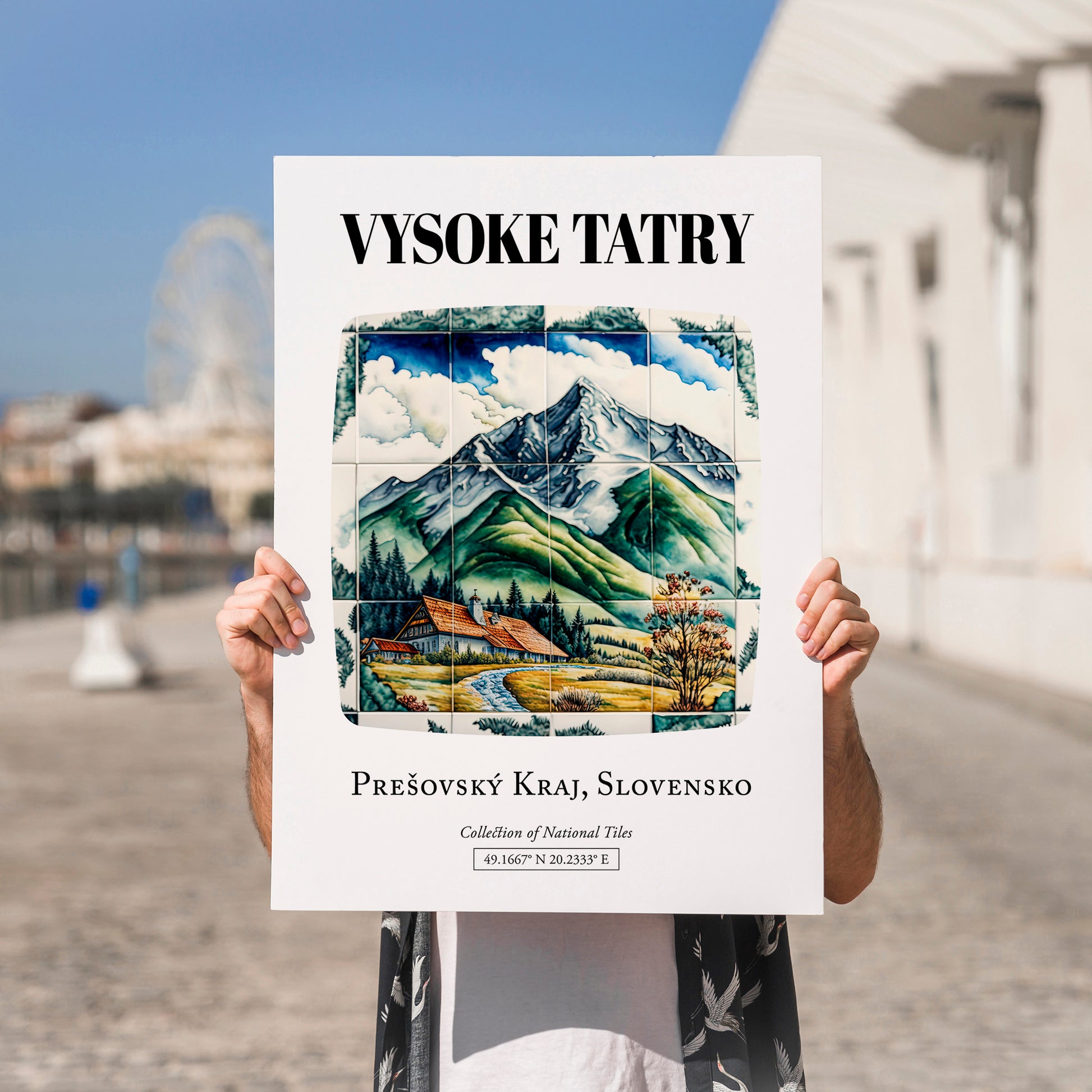 Vysoke Tatry, Slovakia – Travel Poster, no-text version framed in wood