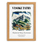 Vysoke Tatry, Slovakia – Travel Poster, set in oak frame