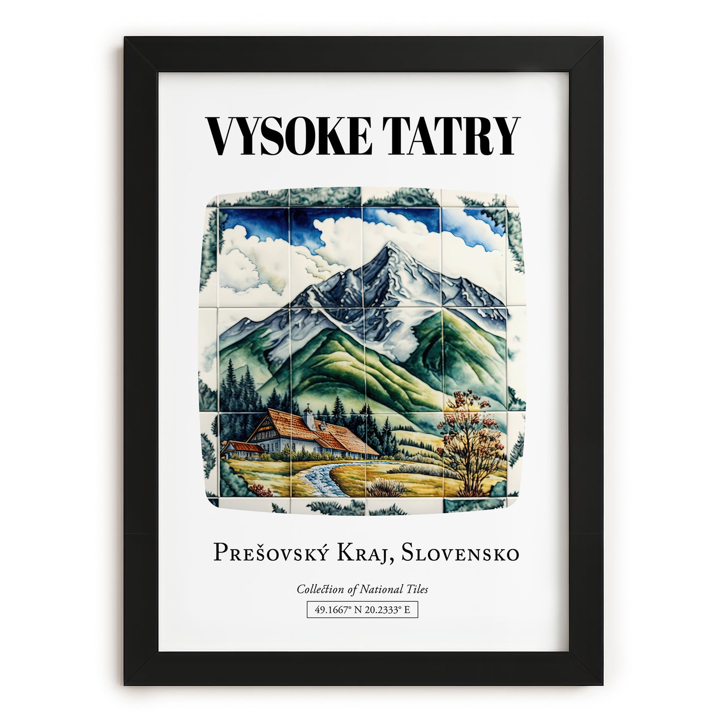 Vysoke Tatry, Slovakia – Travel Poster, in sleek black frame