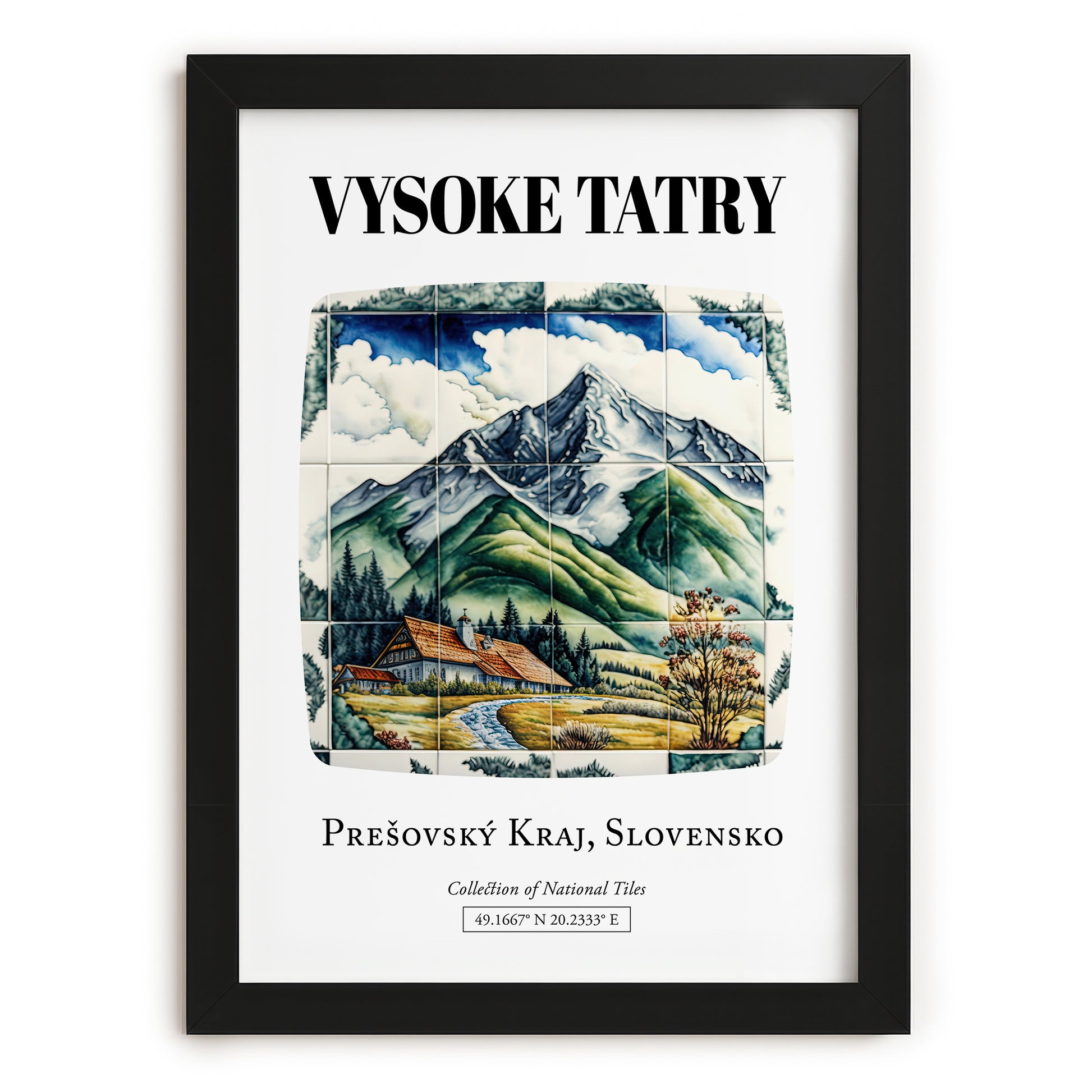 Vysoke Tatry, Slovakia – Travel Poster, in sleek black frame