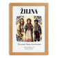 Žilina, Slovakia – Travel Poster, set in oak frame