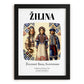 Žilina, Slovakia – Travel Poster, in sleek black frame