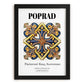 Poprad, Slovakia – Travel Poster, in sleek black frame