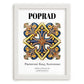 Poprad, Slovakia – Travel Poster, placed in minimal white frame