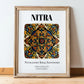 Nitra, Slovakia – Travel Print, in wooden frame leaning on the floor