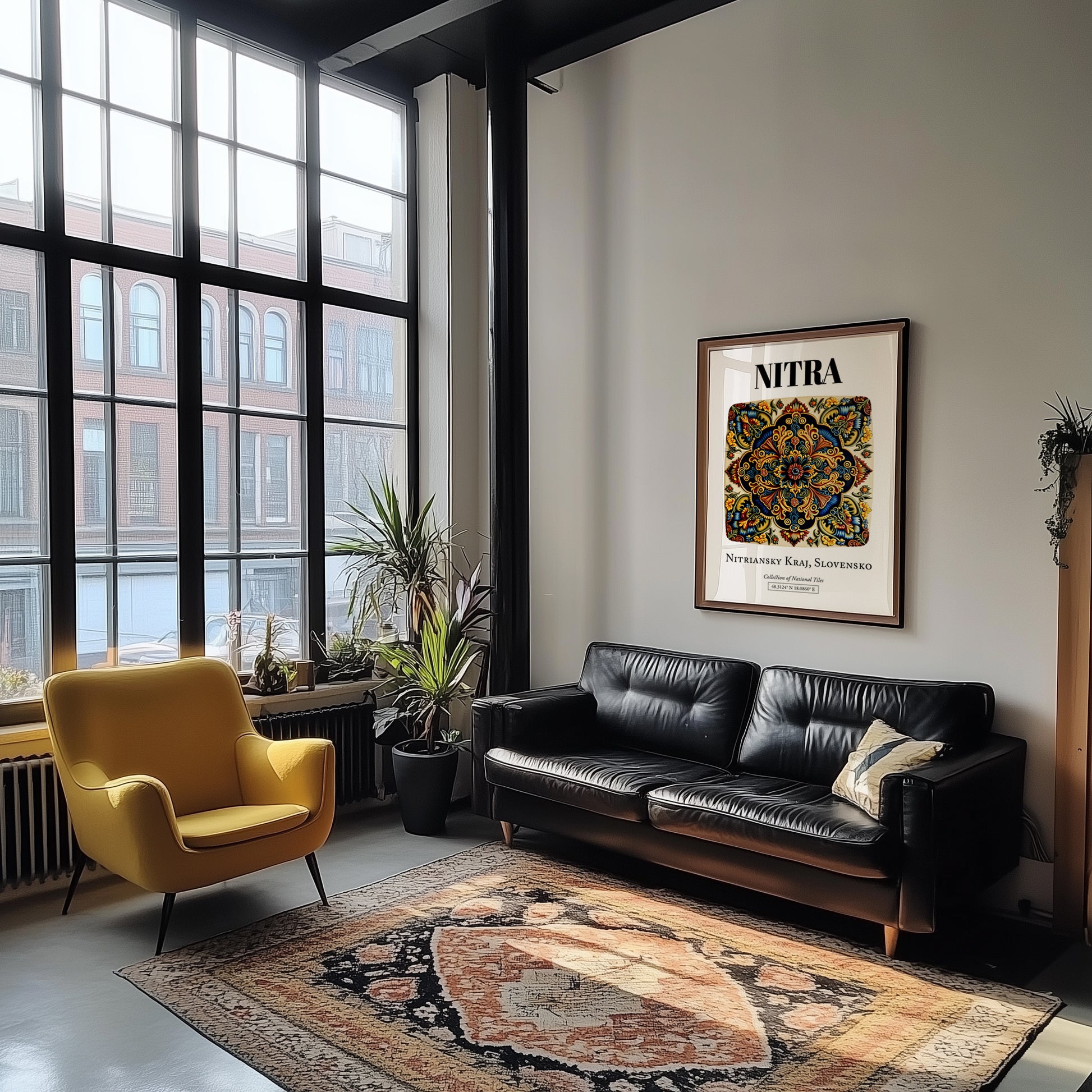 Nitra, Slovakia – Travel Print, unframed on coastal sand