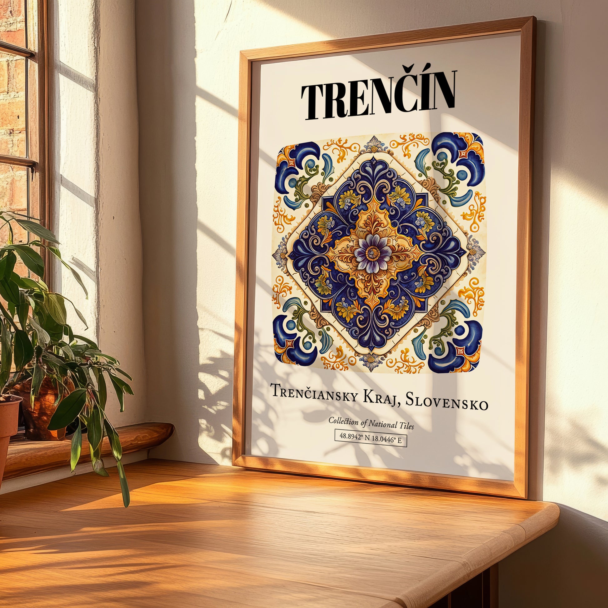 Trenčín, Slovakia – Travel Poster, clean layout with no caption