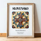 Slovensko, Slovakia – Travel Print, in wooden frame leaning on the floor